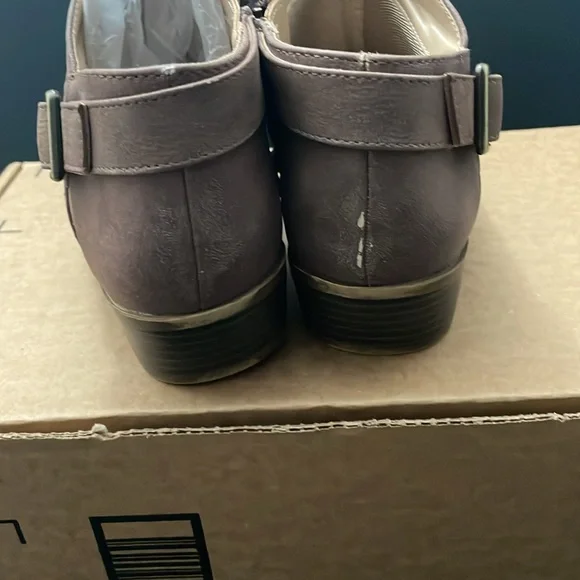 LifeStride Alexa Ankle Shoe Shootie Brown Zip up decorative buckle Womens Sz 6W - Picture 4 of 5